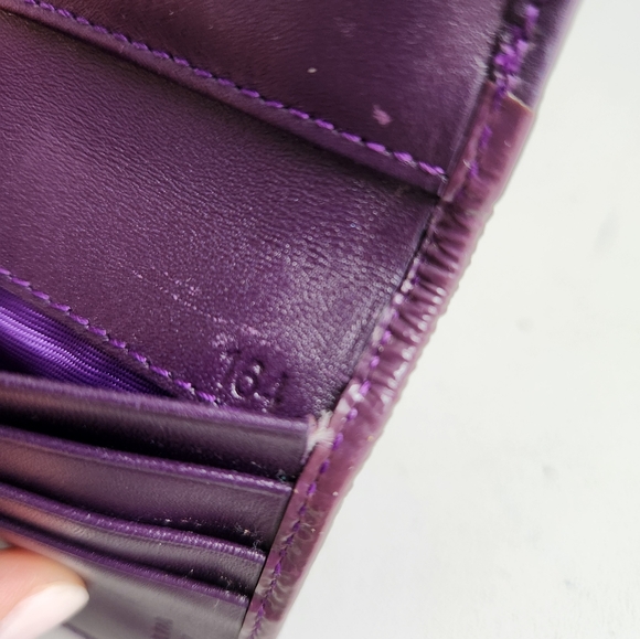 PRADA Purple Nylon and Leather Compact Wallet - Picture 12 of 15